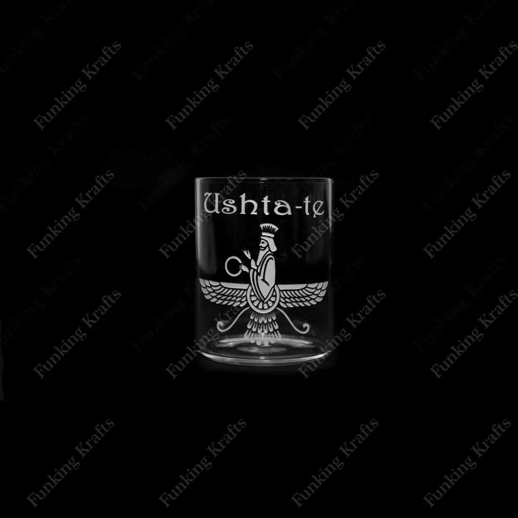 [FK-EBGUT-057] Engraved Borosilicate Glass Ushta-te (12Oml)