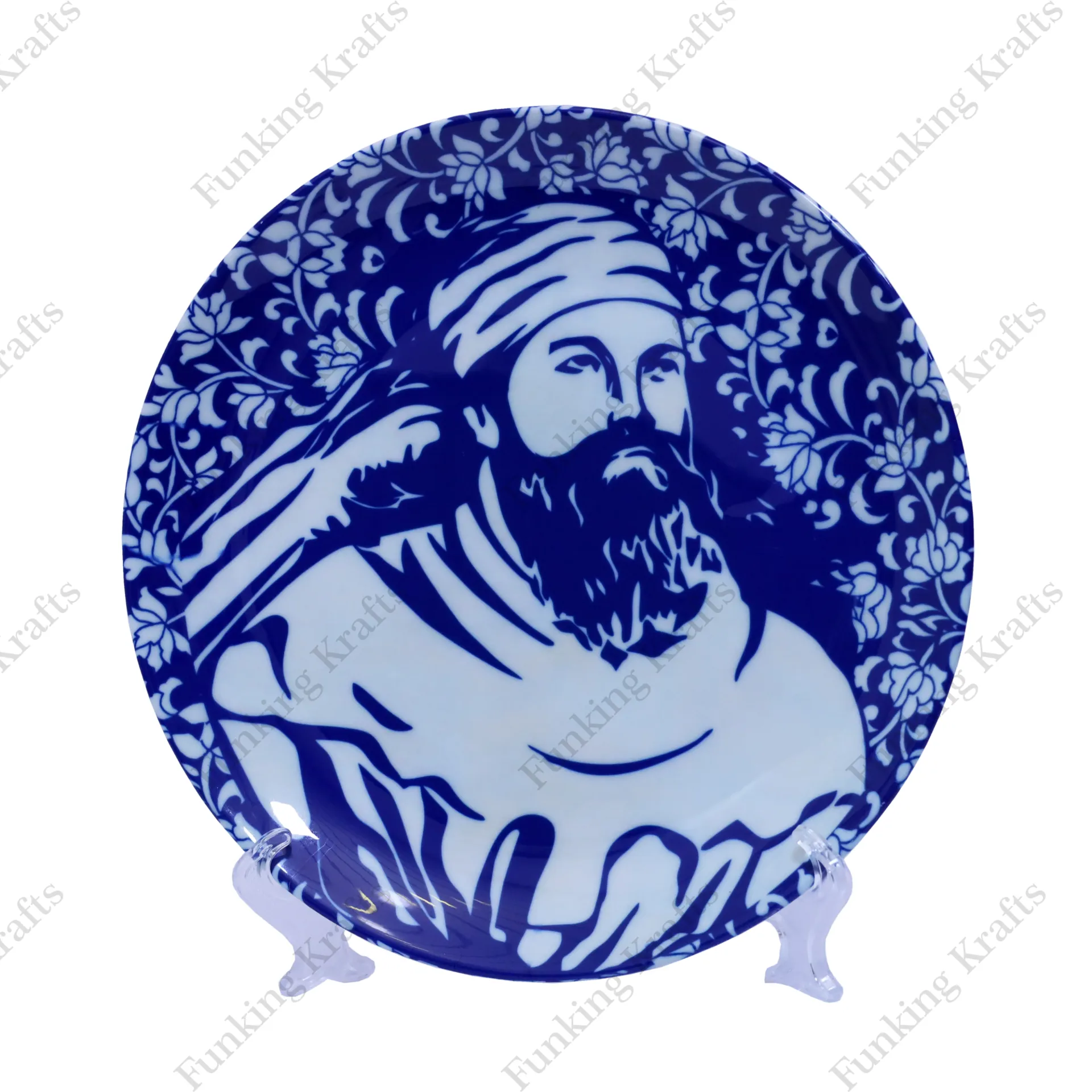Printed Ceramic Plate (Size 8 inch)