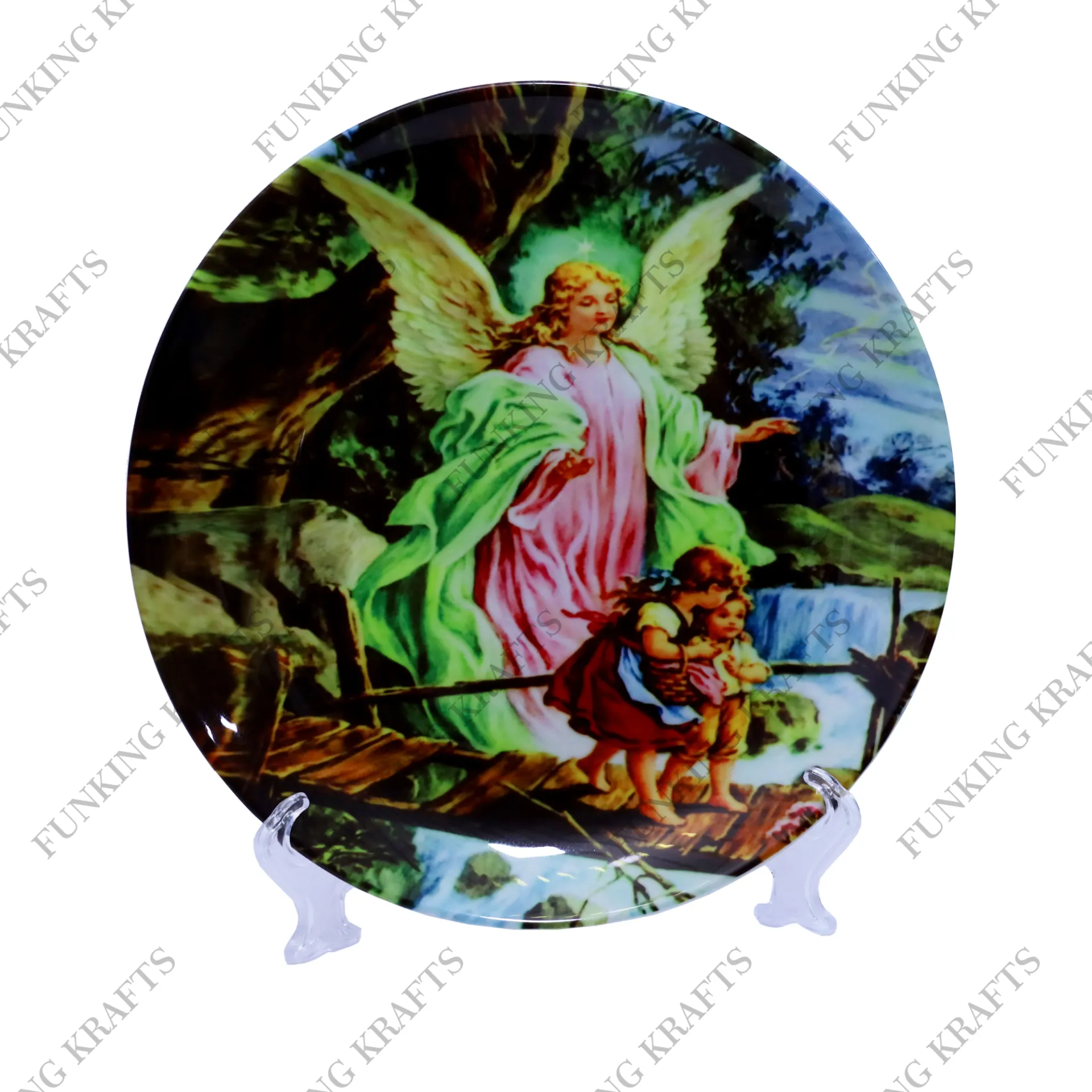 Printed Ceramic Plate (Size 8 inch)